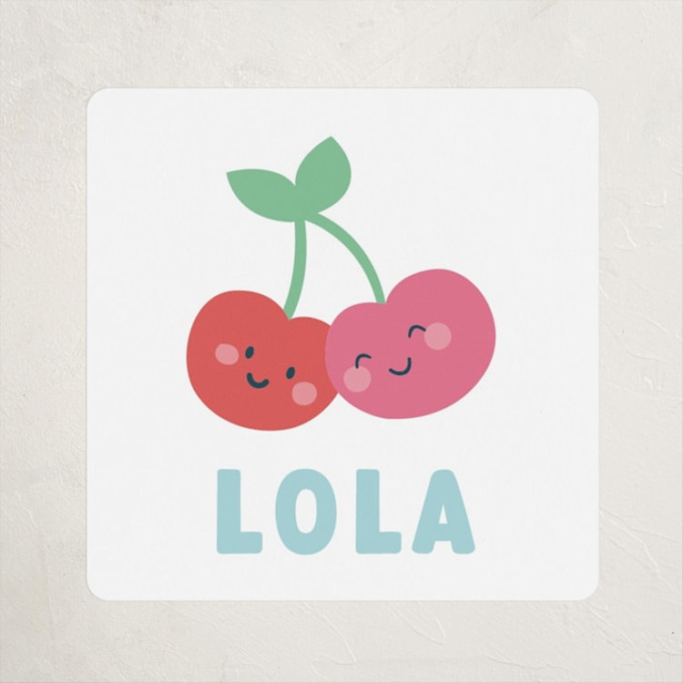 "Fruit Salad" - Children's Birthday Party Stickers in Fruit Punch by peetie design - Front