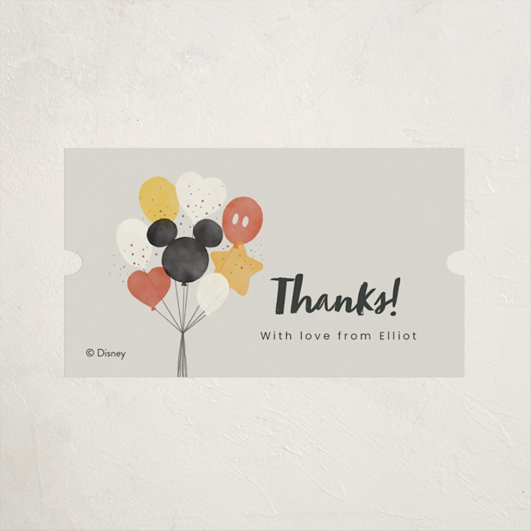 "Disney's Mickey Balloon Bunch" - Children's Birthday Party Stickers in Cream by Adelyn T. - Front