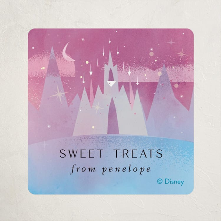 "Elsa and Anna from Disney's Frozen" - Children's Birthday Party Stickers in Twilight by Lori Wemple - Front