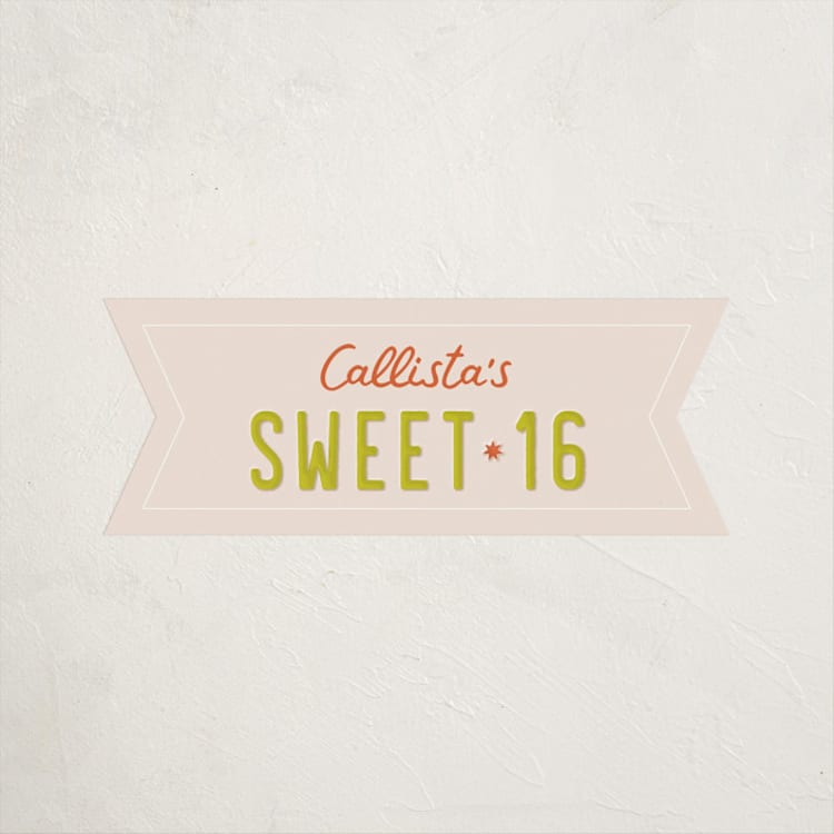 "License Plate" - Children's Birthday Party Stickers in Citrus by taylorVdesign - Front