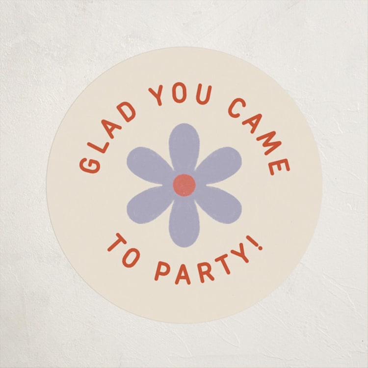 "Sweet Rollin'" - Children's Birthday Party Stickers in Blush by Kiersten Garner - Front