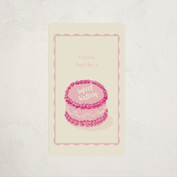 "Lambeth Cake" - Children's Birthday Party Stickers in Cotton Candy by Baumbirdy - Front