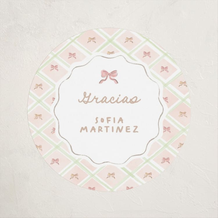 "Quinceanera garden" - Children's Birthday Party Stickers in Blush by Creo Study - Front