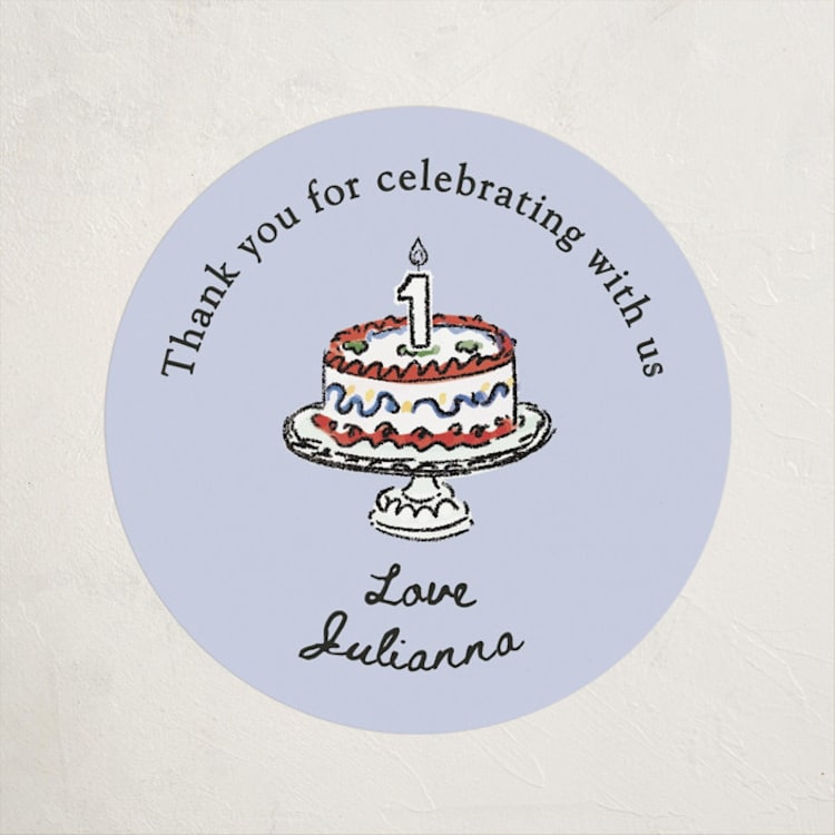 "Disney's Pooh and Friends Party Table" - Children's Birthday Party Stickers in Mist by Becky Nimoy - Front