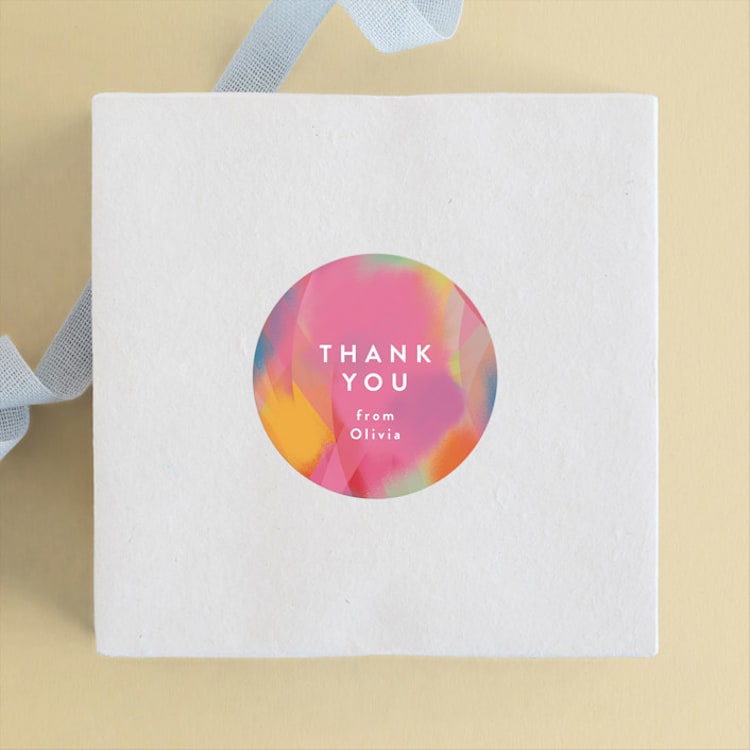 "Galaxy Rainbow" - Children's Birthday Party Stickers in Candy by Katie Zimpel - Front
