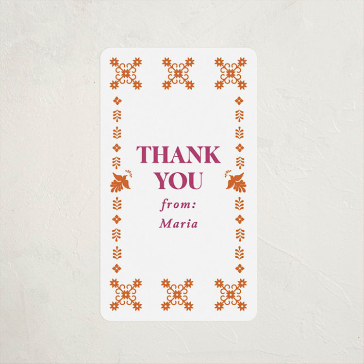 "Let's Fiesta" - Children's Birthday Party Stickers in Gumdrop by Eva Tadros - Front
