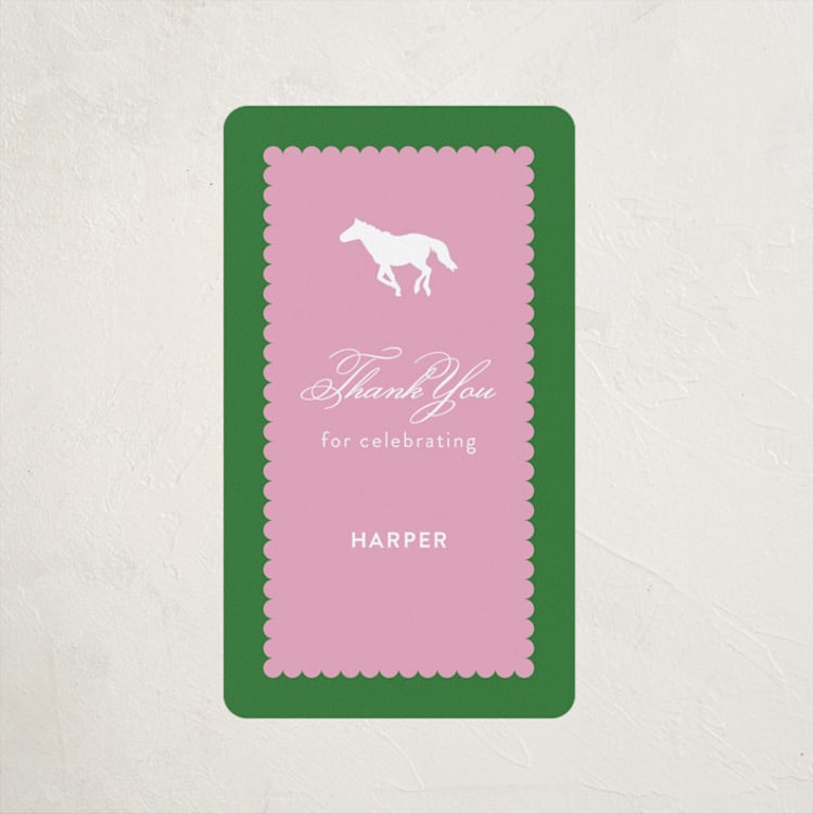 "Derby Party" - Children's Birthday Party Stickers in Bubblegum by Ashlee Townsend - Front