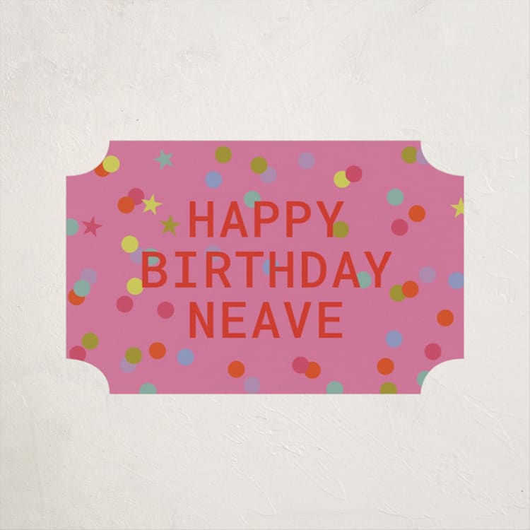 "Extra Special" - Children's Birthday Party Stickers in Strawberry by Inkblot Design - Front