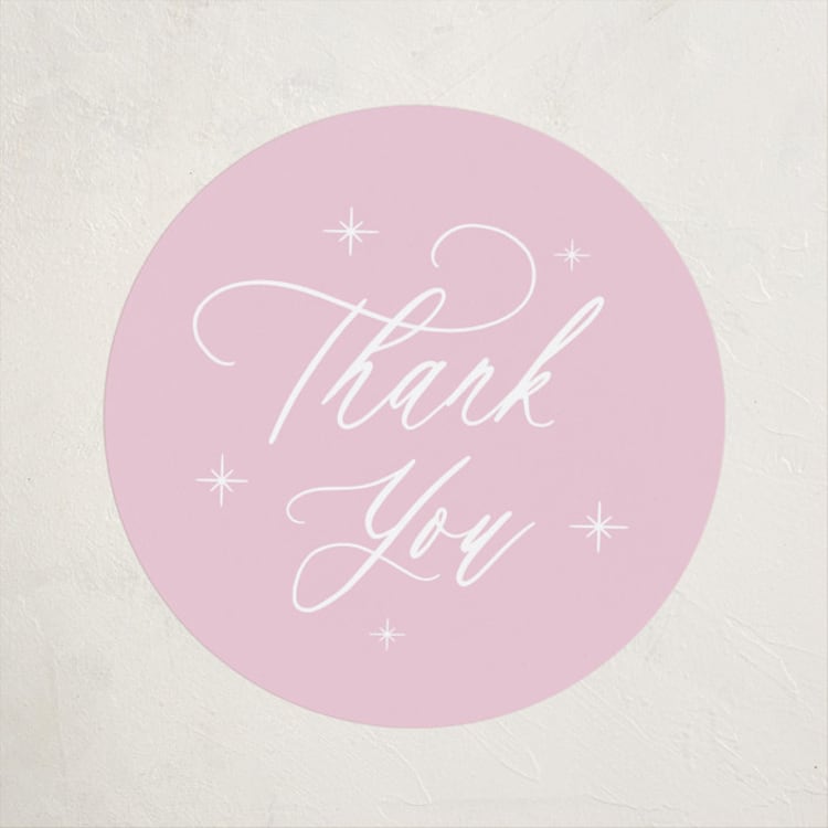 "Discotheque" - Children's Birthday Party Stickers in Blush by Yolanda Mariak Chendak - Front