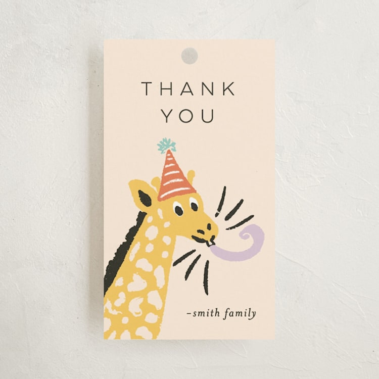 "Birthday Bus" - Children's Birthday Party Favor Tags in Sour Apple by Shiny Penny Studio - Front