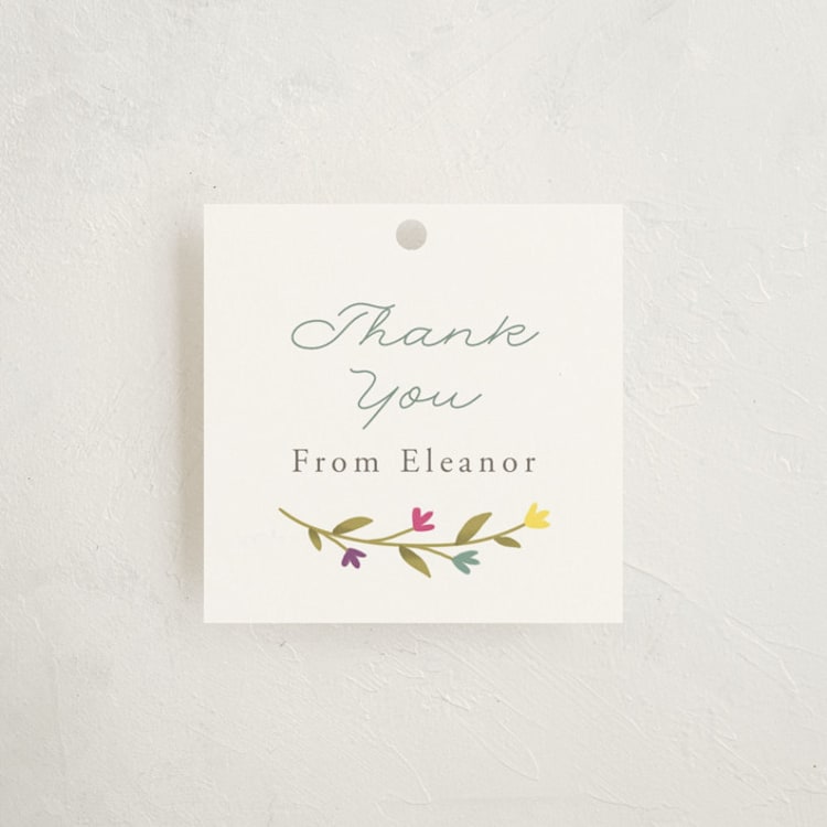 "Disney Princess Party" - Children's Birthday Party Favor Tags in Silk by JeAnna Casper - Front