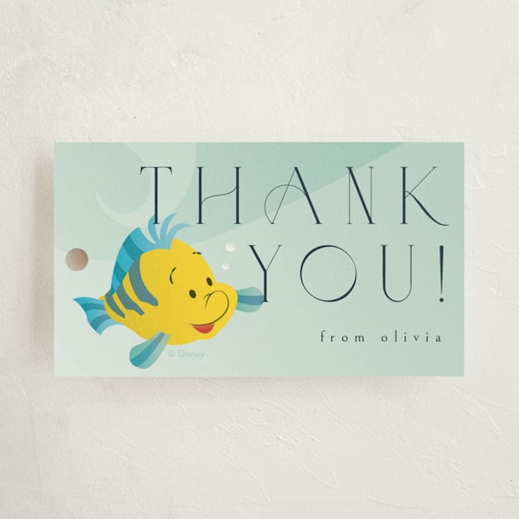 "Disney's Little Mermaid Sea Adventures" - Children's Birthday Party Favor Tags in Ocean by Ana de Sousa - Front