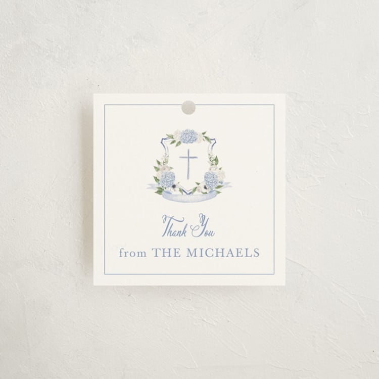 "Sweethearts" - Children's Birthday Party Favor Tags in Periwinkle by Design Lotus - Front