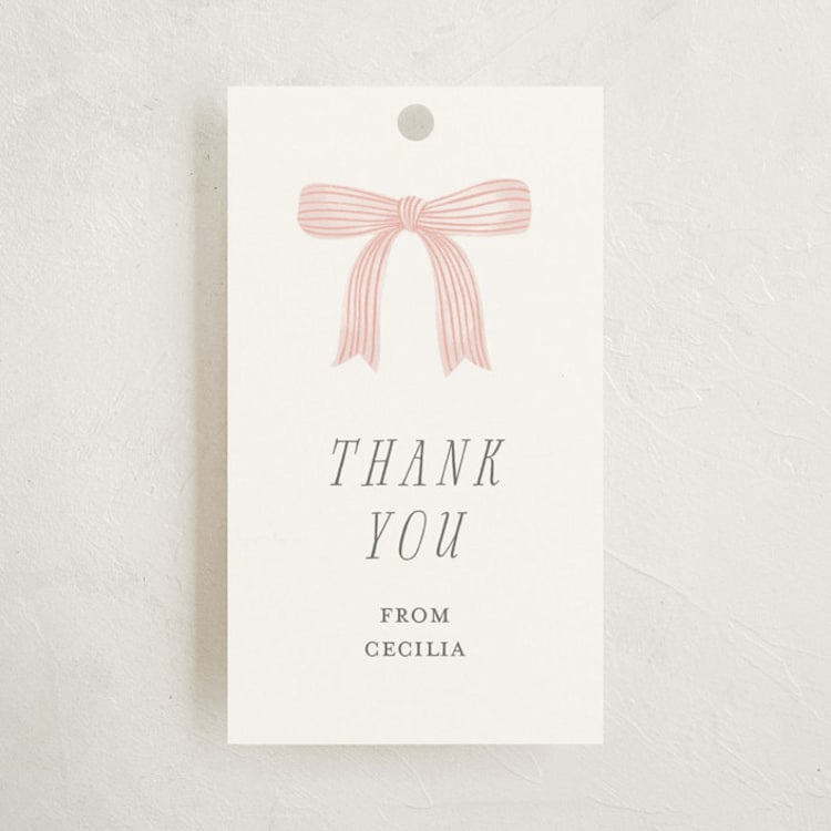 "Dainty Garden" - Children's Birthday Party Favor Tags in Blush by Paper Raven Co. - Front