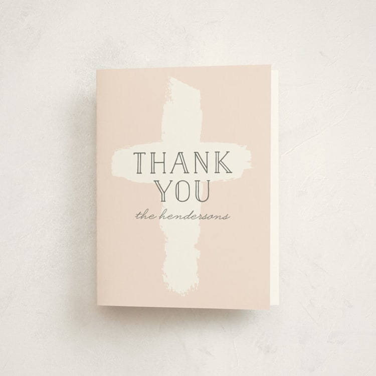 "brushed cross" - Confirmation Thank You Cards in Bloom by Susan Asbill - Front