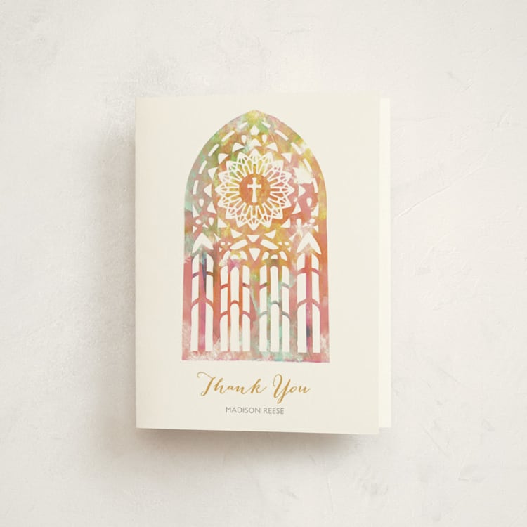 "Pretty Window" - Confirmation Thank You Cards in Surprise by Lady Noble - Front