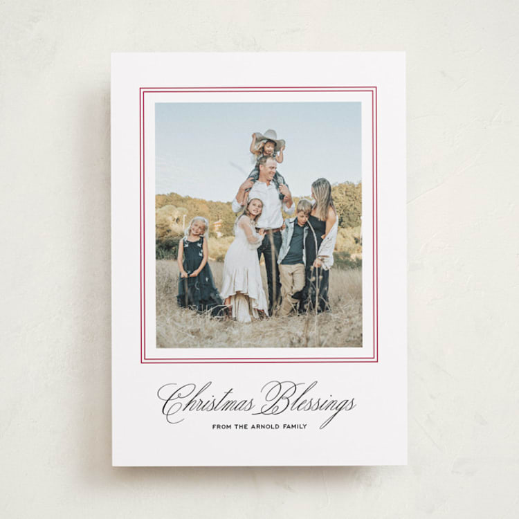 "Glenbrook" - Holiday Cards in Ruby by Annie Shapiro - Front