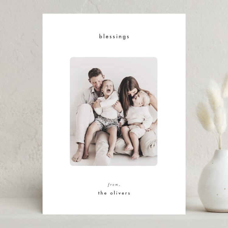 "most minimal" - Holiday Cards in Noir by AK Graphics - Front