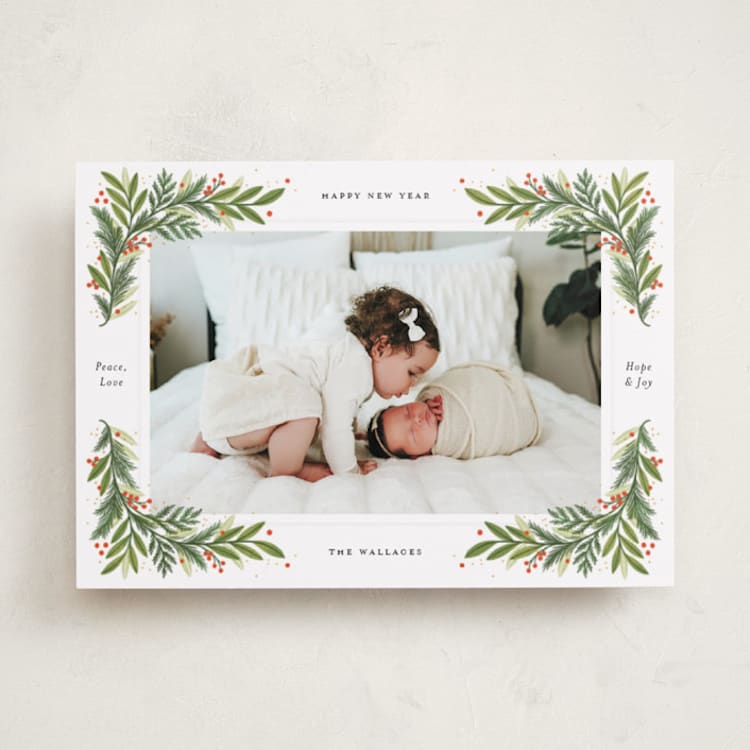 "Petite Pines" - Holiday Cards in Pine by Paper Raven Co. - Front