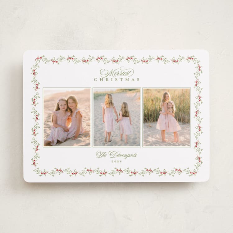 "Petite holiday vine" - Holiday Cards in Garland by Susan Moyal - Front