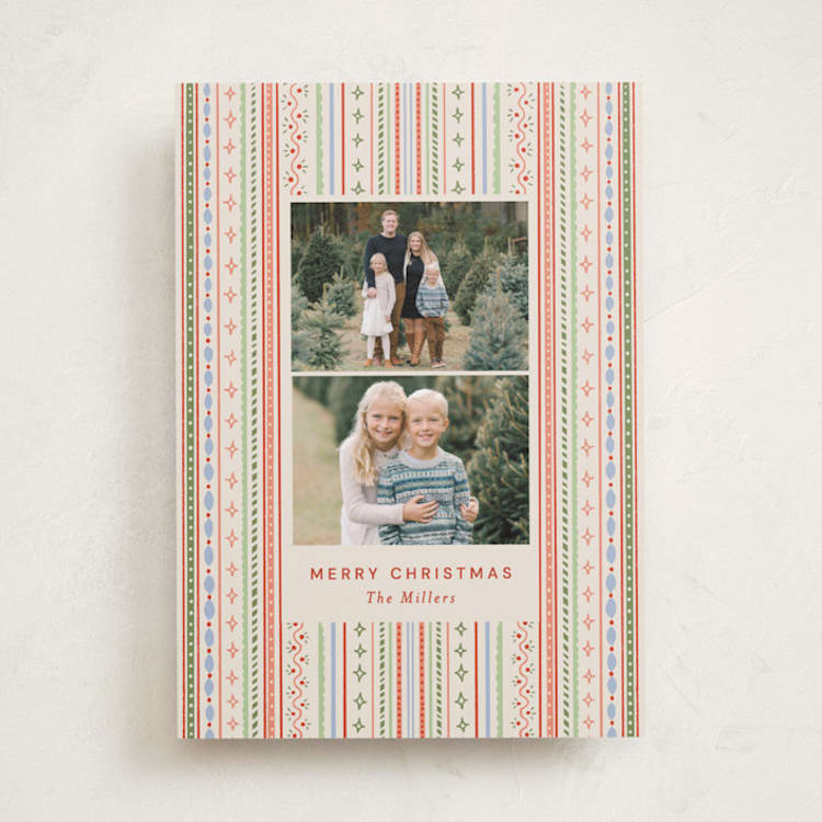 "Papier Print" - Holiday Cards in Vintage by Bethan - Front