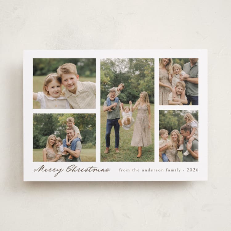 "Holiday Family" - Holiday Cards in Walnut by Chris Griffith - Front