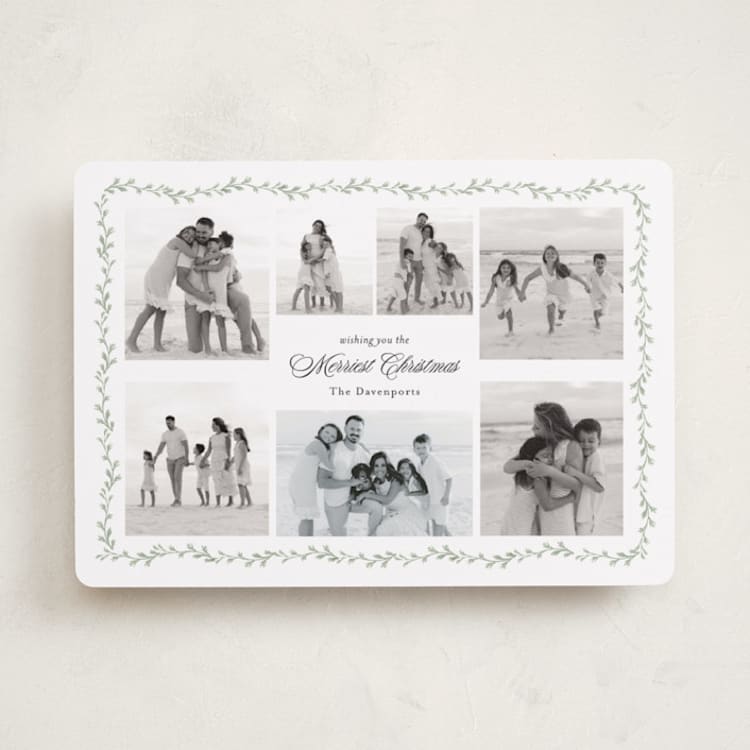 "Minimal Vine" - Holiday Cards in Pine by Susan Moyal - Front