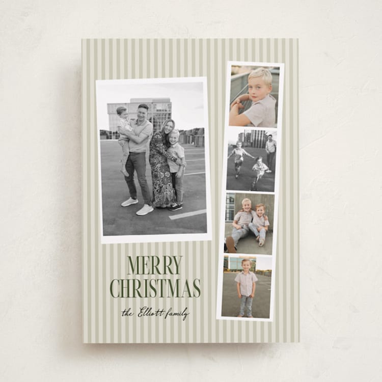 "Timeless stripe" - Holiday Cards in Pine by Maja Cunningham - Front