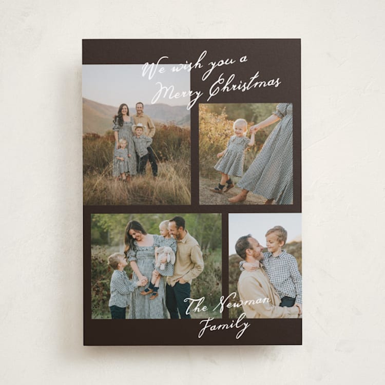 "Quad" - Holiday Cards in Mulberry by Pixel and Hank - Front