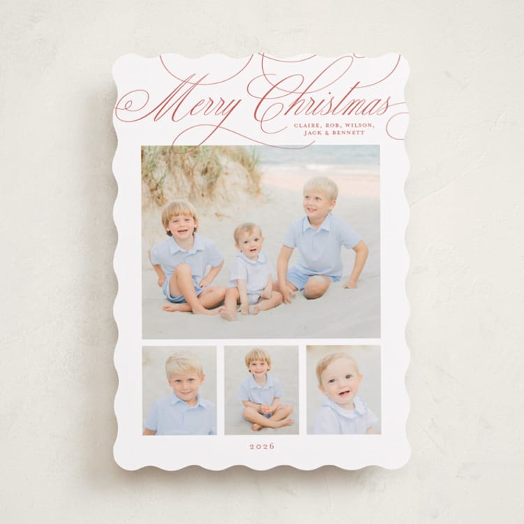 "Merry Keepsake" - Holiday Cards in Ruby by Alston Foster - Front