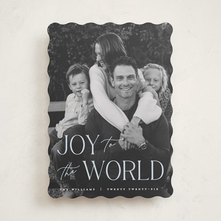 "All Joy to the World" - Holiday Cards in Sky by Pixel and Hank - Front