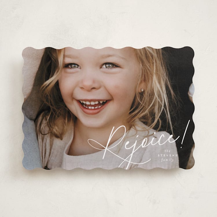 "Joyful Expression" - Holiday Cards in Snow by Leia Matt - Front