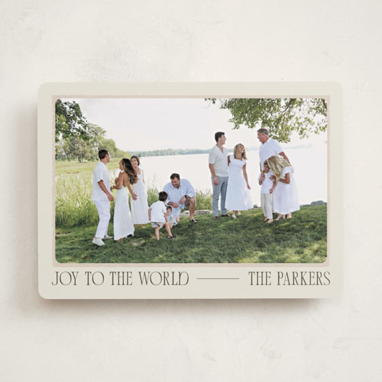 "Vintage Postcard" - Holiday Cards in Cream by Robert and Stella - Front