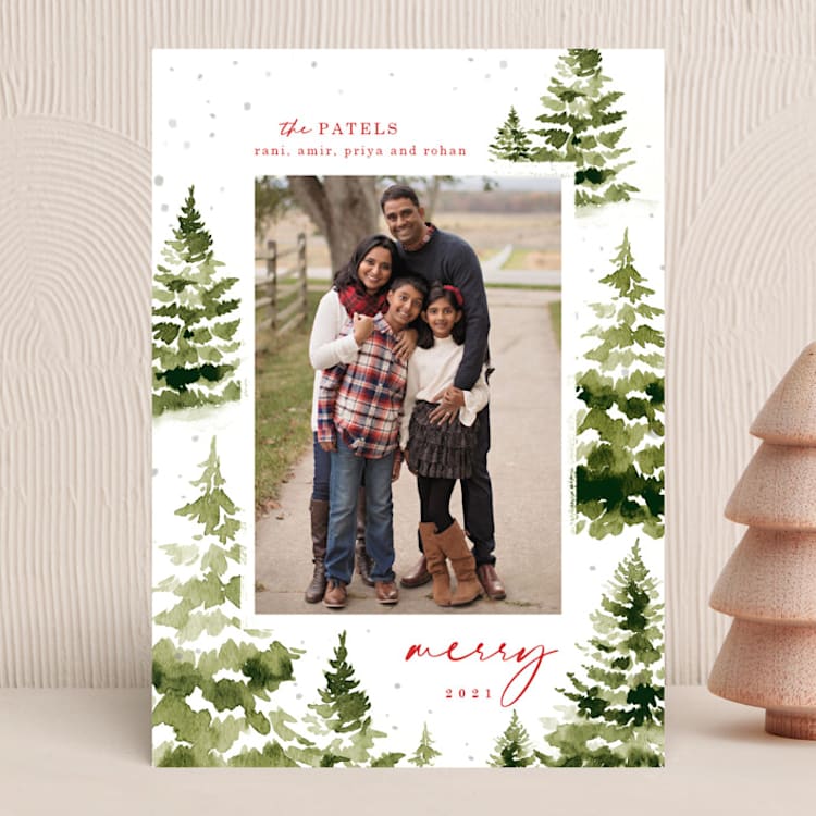 "in the snowy woods" - Holiday Cards in Fir by Helen Halik - Front