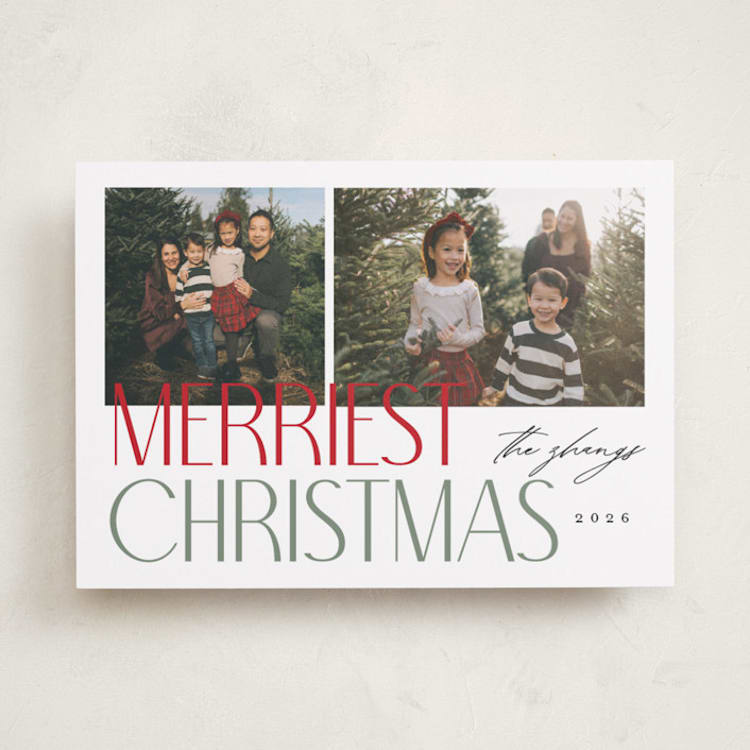 "Merry Stack" - Holiday Cards in Winter by Makewells - Front