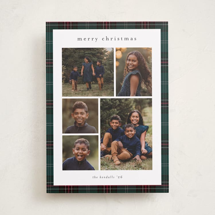 Plaid collage Christmas Photo Cards by Stacey Meacham | Minted