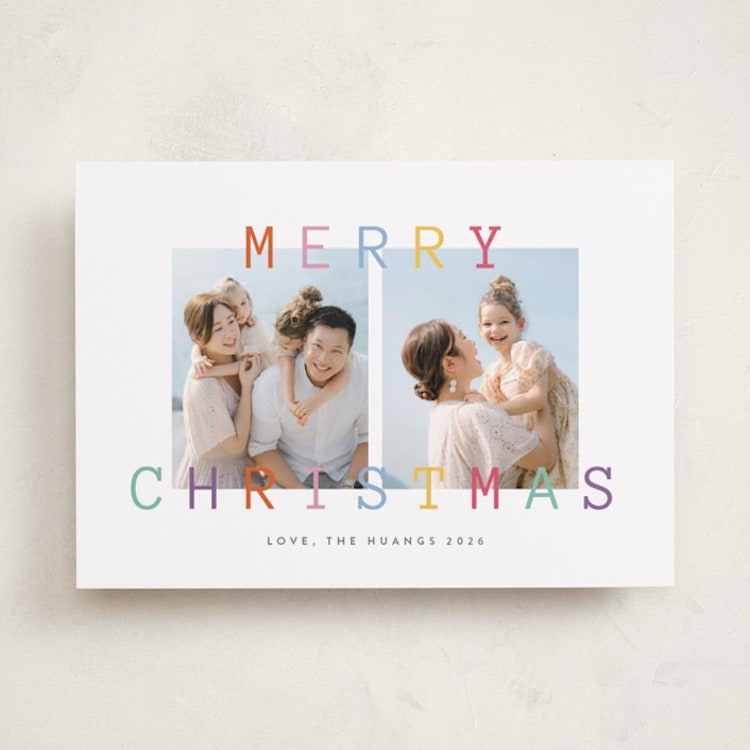 "Bright Wishes" - Holiday Cards in Sunset by Ana Sharpe - Front