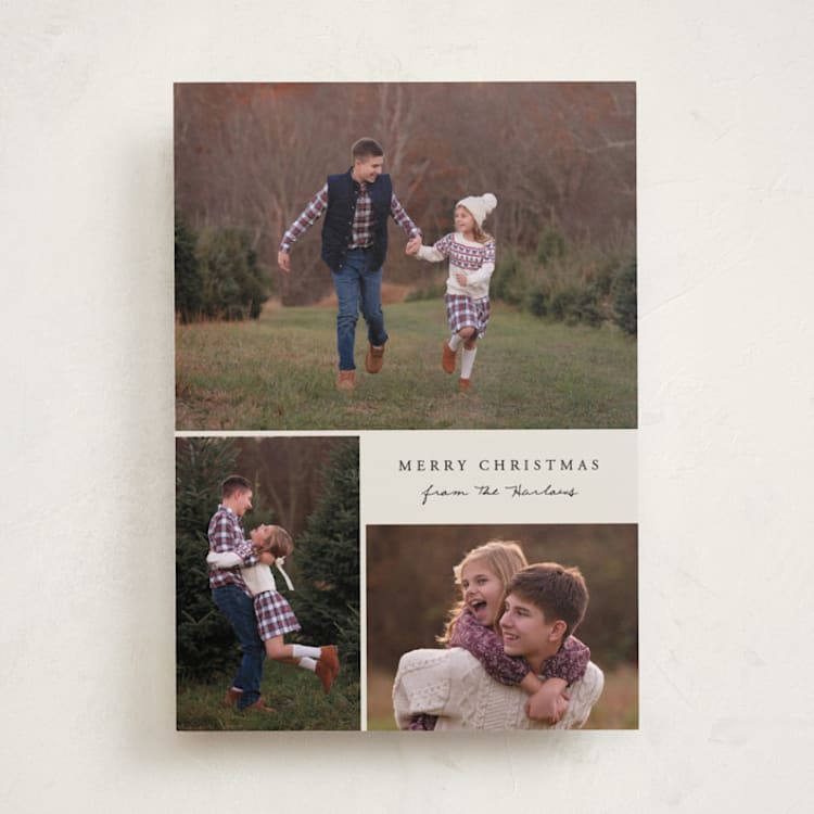 "Modern Simple" - Holiday Cards in Cookie Dough by Brianne Larsen - Front