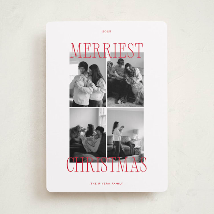 "Sparkling Cider" - Holiday Cards in Santa Suit by Blustery August - Front