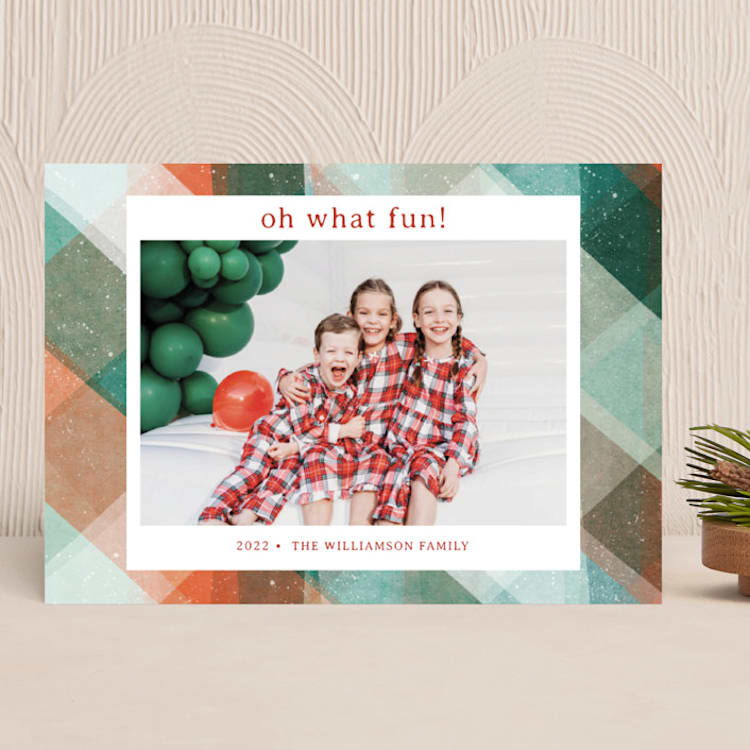 "dynamic stripe" - Holiday Cards in Festive by Angel Walker - Front