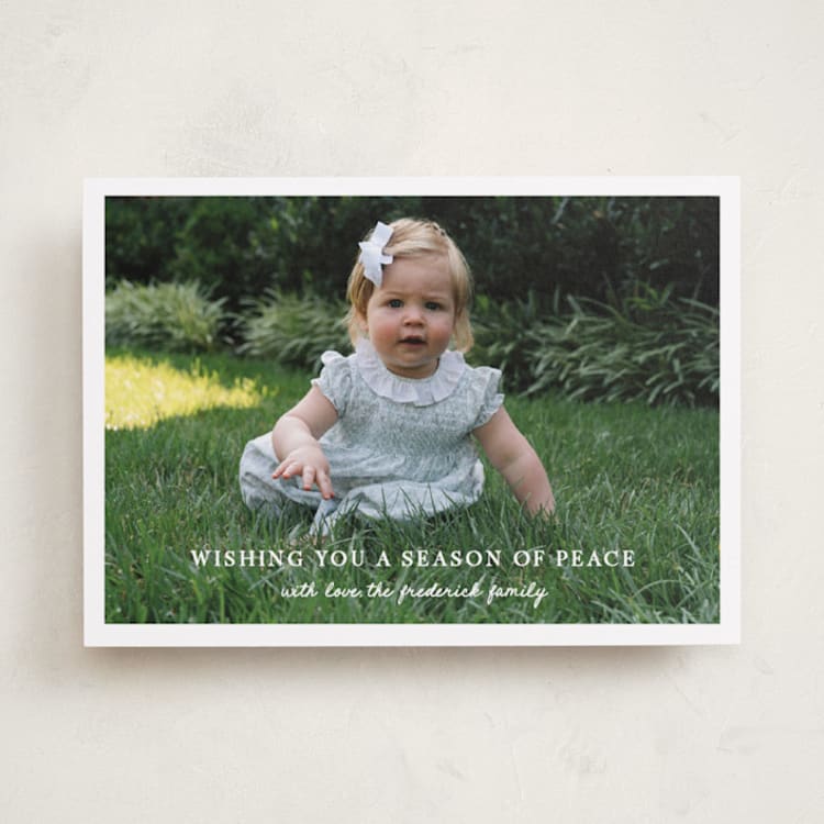 "Simple handscript" - Holiday Cards in Snow by Jackie Crawford - Front