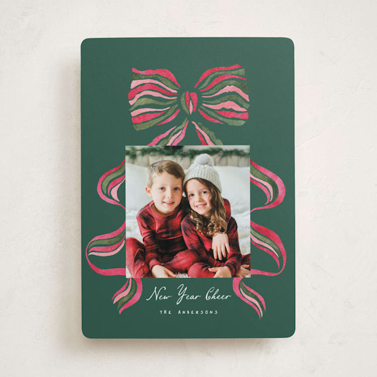 "stripes bow" - Holiday Cards in Mistletoe by Vivian Yiwing - Front