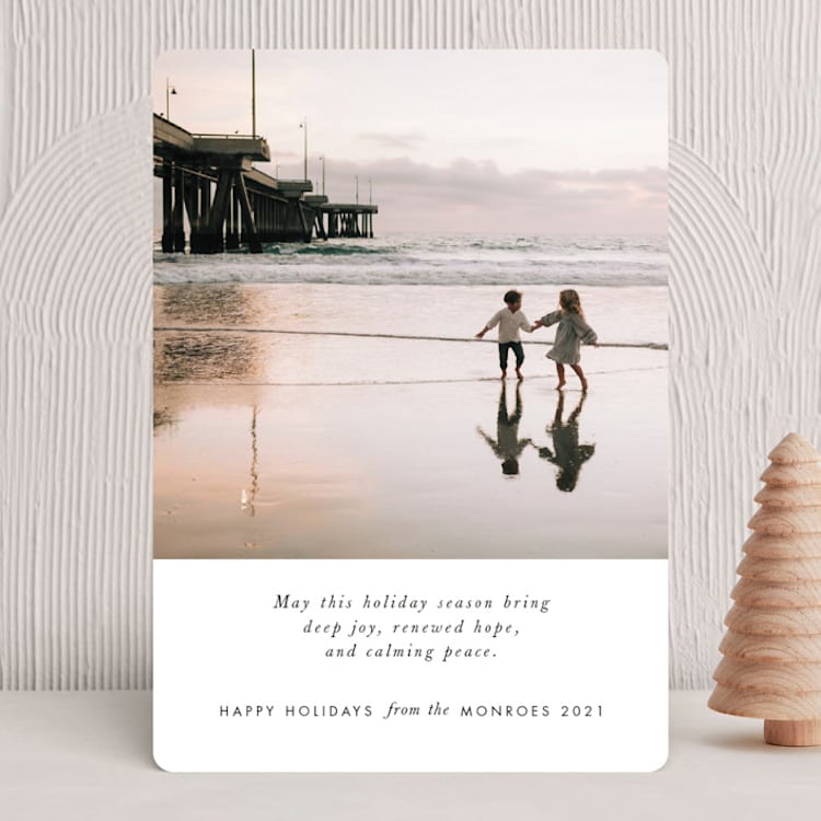 "Long Type" - Holiday Cards in Flurry by Kate Ross - Front