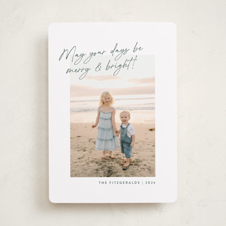 "Top Script Note" - Holiday Cards in Forest by Jackie Crawford - Front