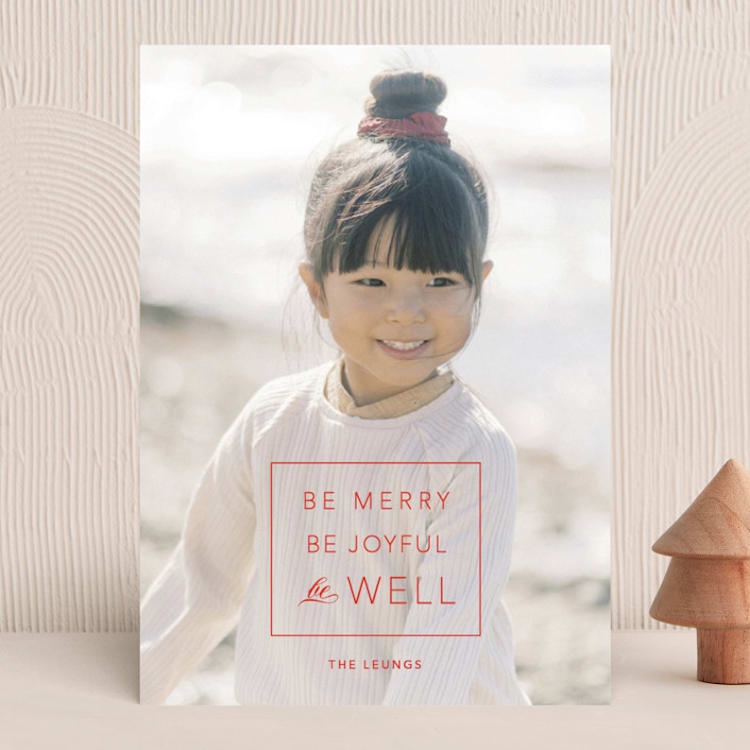 "be well box" - Holiday Cards in Berry by Alaina Cherup - Front