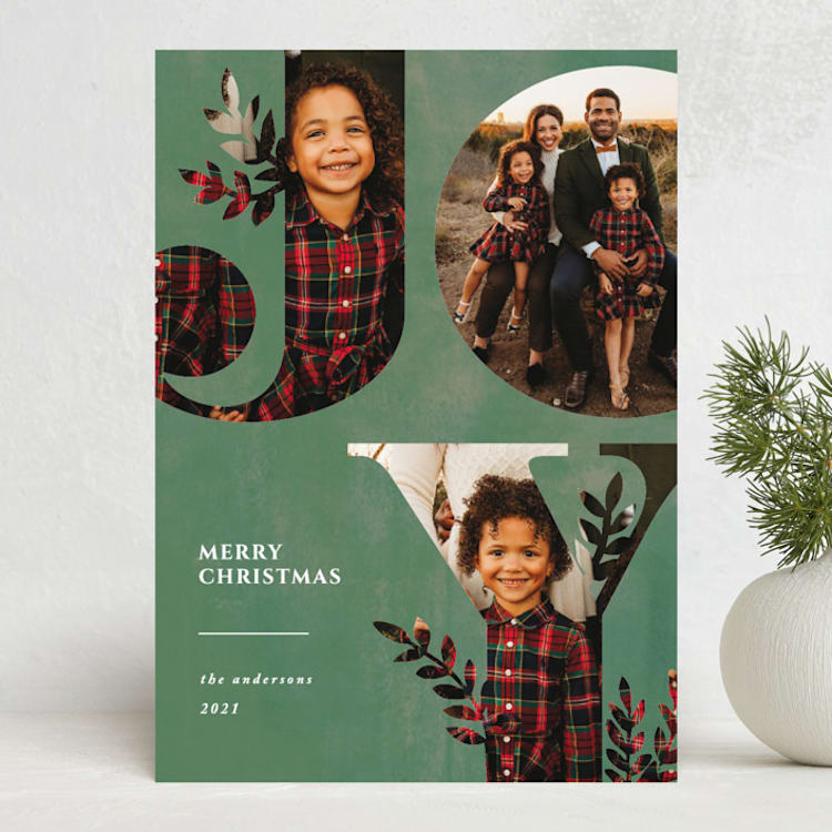 "Nature Joy" - Holiday Cards in Forest by Playground Prints - Front