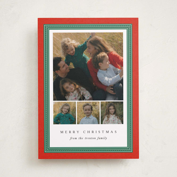 "Douglas" - Holiday Cards in Poinsettia by Amy Kross - Front
