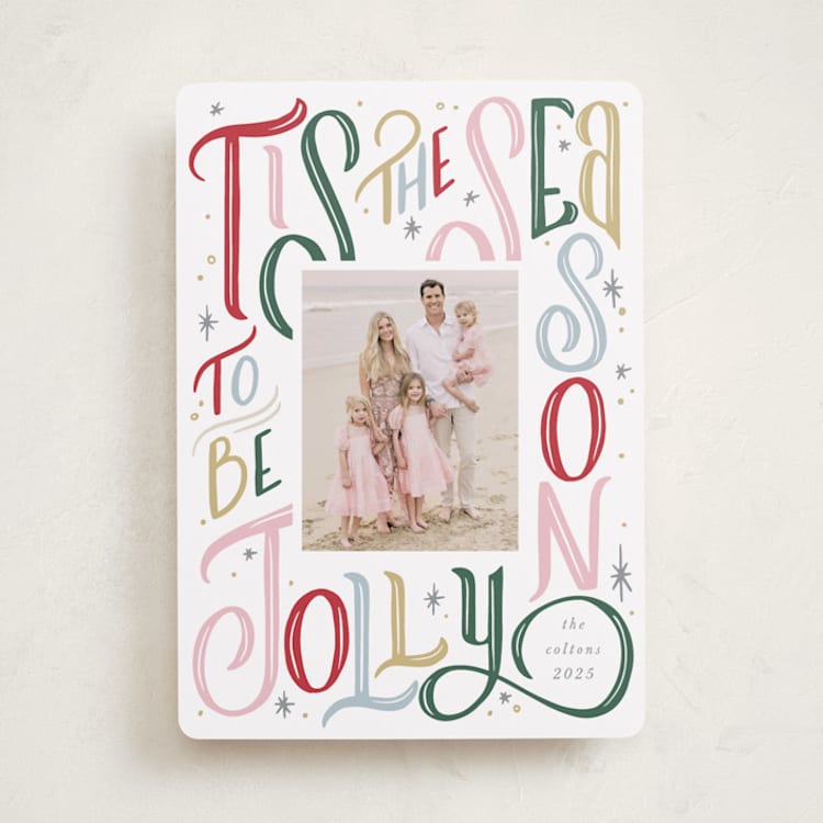 "Jolly Season" - Holiday Cards in Candy by Leah Bisch - Front