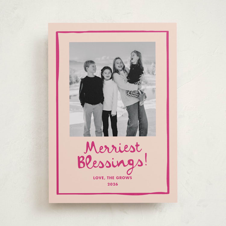 "Toboggan" - Holiday Cards in Sugar Plum by Megan Davis - Front