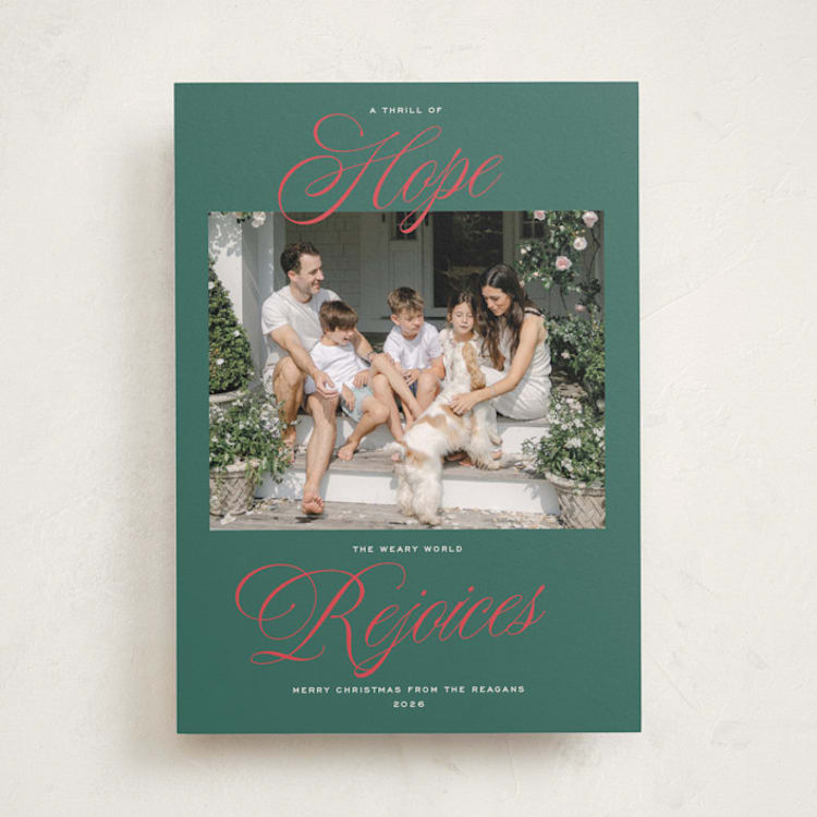 "Hope & Rejoicing" - Holiday Cards in Holly Jolly by Alston Foster - Front
